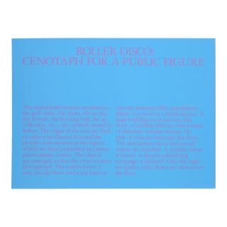 Roller Disco: Cenotaph for a Public Figure, Robert Morris Screen Print For Sale