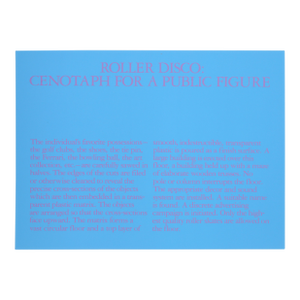 Roller Disco: Cenotaph for a Public Figure, Robert Morris Screen Print