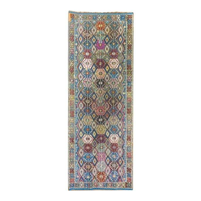 Early 20th Century Turkish Konya Kilim Runner For Sale