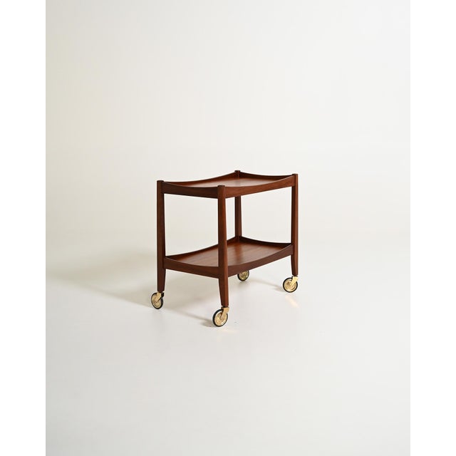 Wood Vintage Scandinavian Teak Trolley, 1960s For Sale - Image 7 of 7