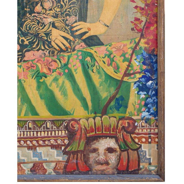 Plastic "Romeria del Encuentro" Abstract Figurative Manipulated Poster with Spanish Lady, 1980s For Sale - Image 7 of 11