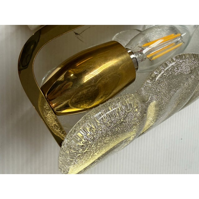 1970s Carl Fagerlund Murano Glass Leaf Sconces, Pair For Sale - Image 5 of 12