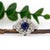 2020s 2.13cts Round Ceylon Sapphire and Natural Diamond Ring in Solid 14k White Gold, Size 6.75 For Sale - Image 5 of 9