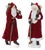 Flocked Santa Figurine with Hood and Staff (Set of 2) For Sale
