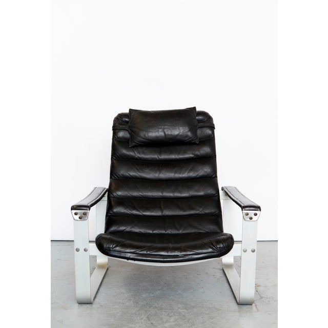 Animal Skin Set of Mid-Century Pulkka Lounge Chair and Ottoman by Ilmari Lappalainen for Asko, 1968 For Sale - Image 7 of 18