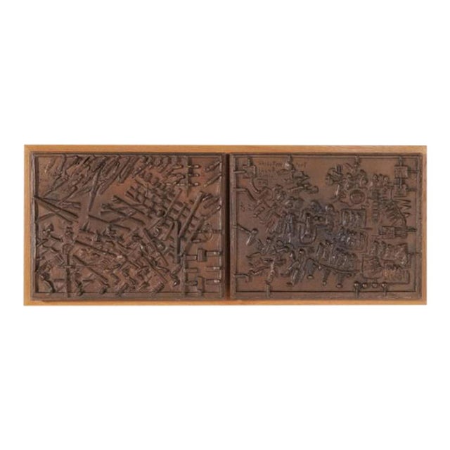 Bronze Wall Landscape from Bror Marklund, 1950s For Sale - Image 10 of 10