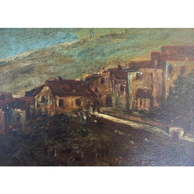 Old Oil on Wood Painting by the Brazilian Artist Jose Cavaliere For Sale - Image 11 of 11
