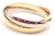 Cartier 1990s Cartier Trinity Rolling Tricolor Gold Large Model Bangle Bracelet For Sale - Image 4 of 9