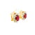 2.34 Carats Ruby Diamond 18k Yellow Gold Halo Earrings, Gia Certified, A Pair For Sale - Image 4 of 6