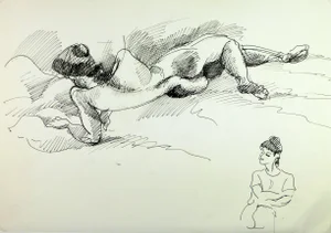 Back of Nude Female Laying on Side
