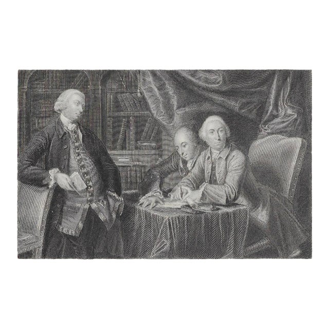 Antique Engraving of Sir Joshua Reynolds Portrait For Sale