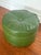 Mid-Century Modern Vintage 1960s Midcentury Green Vinyl Foot Stool For Sale - Image 3 of 10