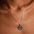Metal Turquoise & Sterling Silver Positive Energy Pendant Gold Necklace For Sale - Image 7 of 9