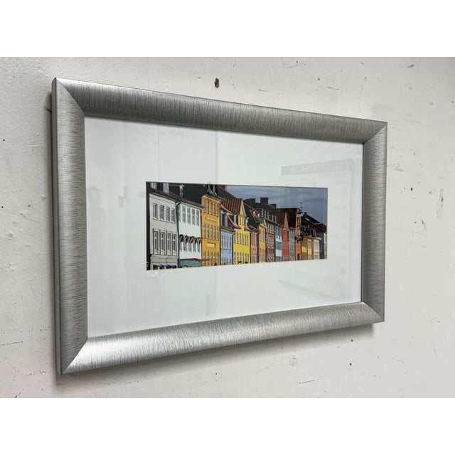Realism Color Photography Colorful Homes of Denmark Print, Framed For Sale - Image 3 of 12