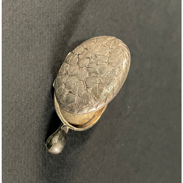 Italian Hallmarked Silver Pill Box, Late 19th Century For Sale - Image 6 of 7