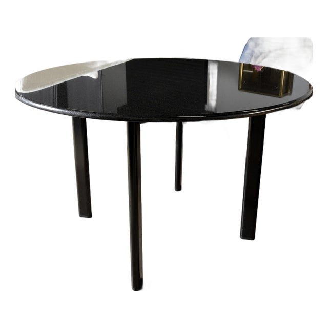 Knoll Black Granite Table For Sale