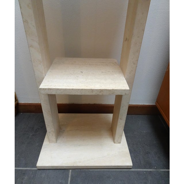 Travertine Side Table, 1970s For Sale - Image 4 of 18