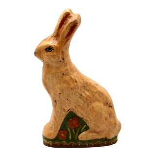 Vintage 1990 Walnut Ridge Collectibles Chalkware Rabbit by Kathi Bejma Wesson For Sale
