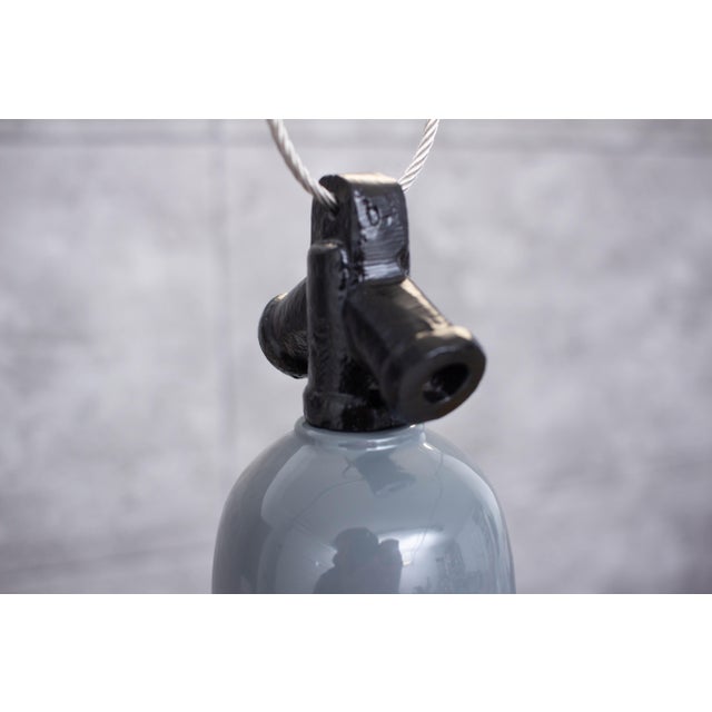 2000 - 2009 Industrial Enamel Ceiling Lamp in Grey, 2000s For Sale - Image 5 of 9
