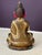 Vintage Amitabha Buddha Abhaya Mudra Golden Copper Figure Seated on Lotus For Sale - Image 4 of 8