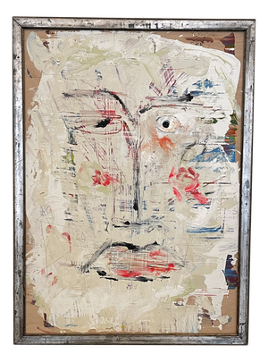 Modern Abstract Painting, Acrylic on Wood, Framed