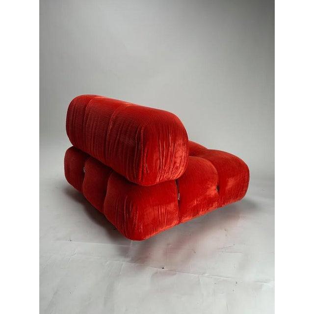 1970s First Edition Camaleonda Lounge Chair in Velvet by Mario Bellini for C&B Italia, 1973 For Sale - Image 5 of 13