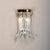 Novaresi Wall Lamp in Brass and Crystal Glass by Novaresi, Italy, 1970s For Sale - Image 4 of 11