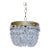 Vintage Hollywood Regency Textured Florentine Brass Tiered Crystal Basket Chandelier For Sale