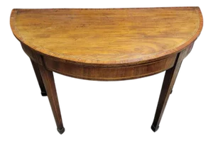 A Late 19th Century English Demi Lune Console Table