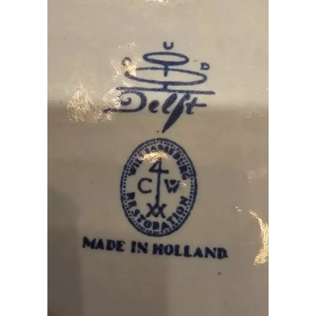 Blue Late 20th Century Oud Delft Holland Colonial Williamsburg Hand Painted Bell Shaped Mug For Sale - Image 8 of 8