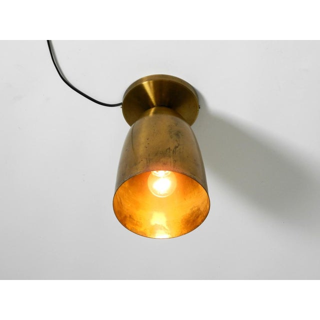 Large Mid-Century Modern Brass Ceiling Lamp, 1950s For Sale - Image 6 of 16