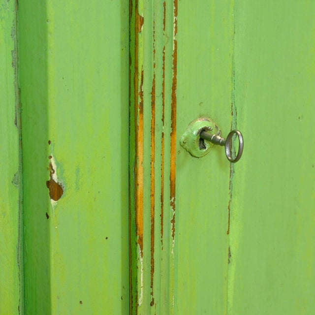 Brown Antique Green Pine Buffet, 1910 For Sale - Image 8 of 16