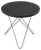 Black Slate and Steel Mini O Table by OxDenmarq For Sale