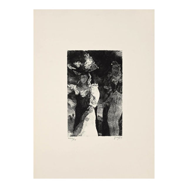 Guelfo Bianchini, Night Dream, Etching, 1959 For Sale