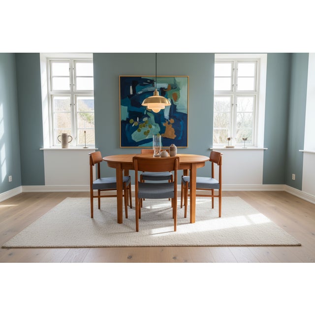 Round Teak Dining Table in Teak with Double Inserts by C.J. Rosengaarden, 1960s For Sale - Image 10 of 16