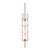 Kelly Wearstler for Visual Comfort Signature Liaison Statement Sconce in Antique-Burnished Brass with Clear Glass For Sale