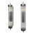 Vintage Skyscraper Art Deco Light Old Lamp Wall Sconces Fixture Nickel Brass & Glass Rod Ship Light - Pair For Sale