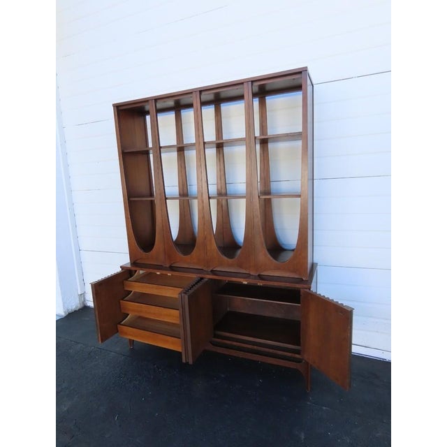 Broyhill Brasilia Two Part Room Divider Wall Unit Shelf 6397 For Sale - Image 16 of 17