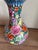 Vintage Chinese Famille Rose Style Hand-Painted Porcelain Vase With Gilt, 13" For Sale - Image 9 of 12