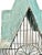 Green Vintage Architectural Metal Birdcage With Green Patina Roof For Sale - Image 8 of 11