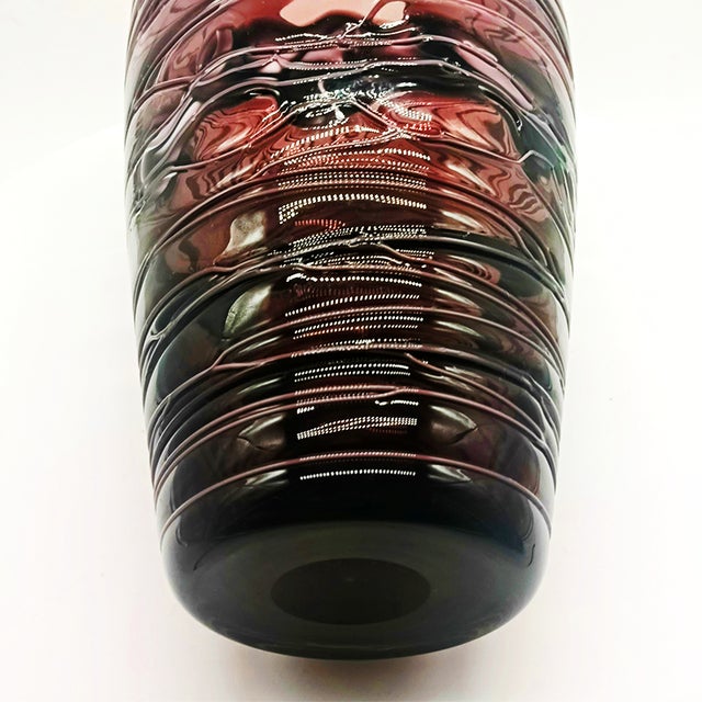 Purple Vintage Italian Purple Vase in Murano Glass, 1970s For Sale - Image 8 of 9