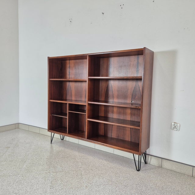 Rosewood Bookcase by Brouer, Denmark, 1960s Dimensions: Height – 129 cm Width – 144 cm Depth – 28.5 cm Condition: Very...
