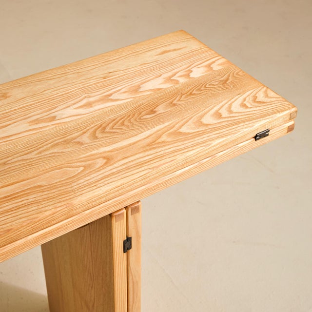'La Barca' Foldable Ash Wood Console + Dining Table by Piero De Martini for Cassina, 1975 For Sale - Image 13 of 14