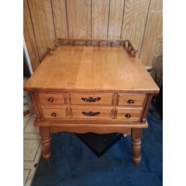 American 1950s Eairly American Walnut End Tables For Sale - Image 3 of 7