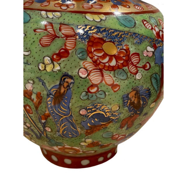 Early 19th Century Clobbered Vases - a Pair For Sale - Image 4 of 5