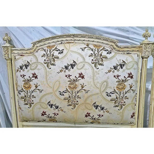 19th Century French Louis XVI Style Painted Twin Headboards a Pair