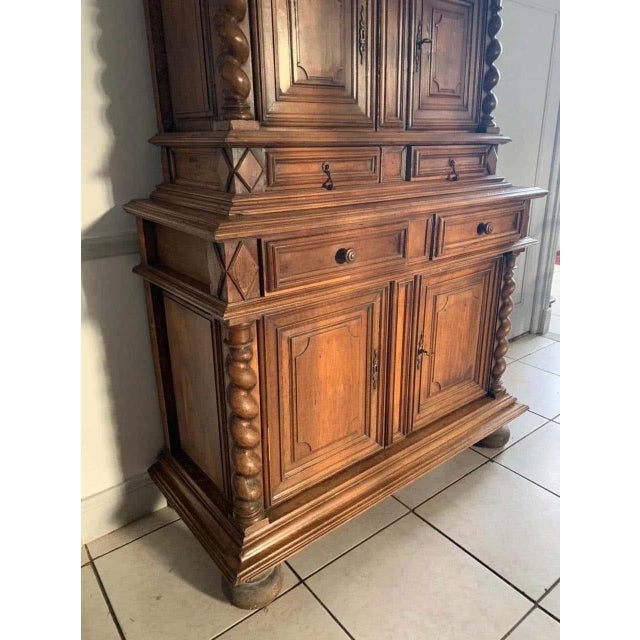 Wood French Louis XIII Cabinet, 17th Century For Sale - Image 7 of 11