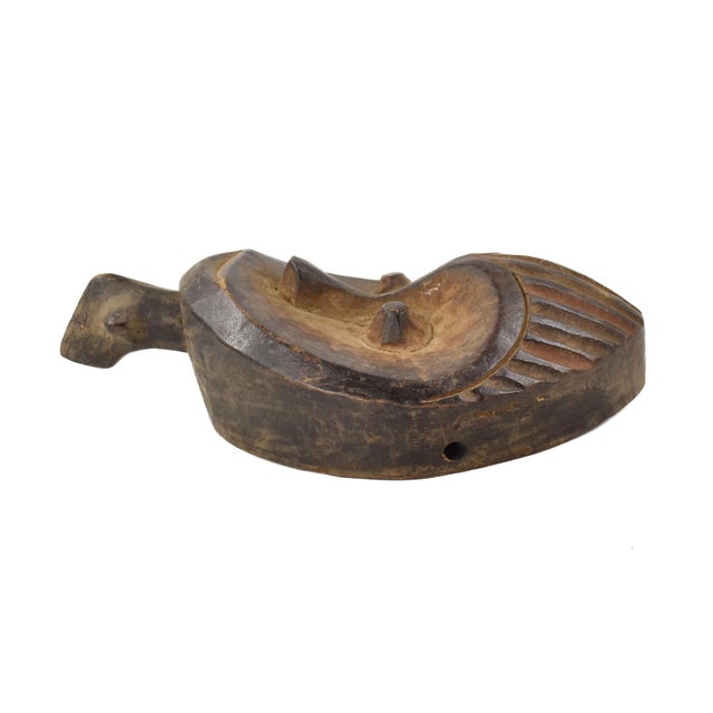 Wood Early 20th Century Yoruba Mask with Bird Wood Nigeria For Sale - Image 7 of 8