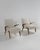 A pair of p71 armchairs designed by osvaldo borsani for tecno in the 1950s, a project in which the upholstered volume and...