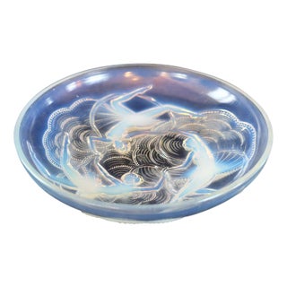 Art Deco Glass Bowl from Verly’s France, 1930s For Sale